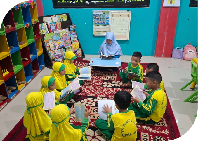 Kegiatan pembelajaran tahfidz RAIT Waladun Sholih